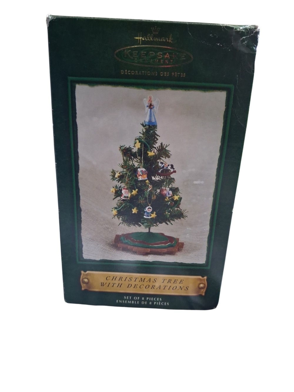 Hallmark Green Miniature Christmas Tree with Multicolor Ornaments
